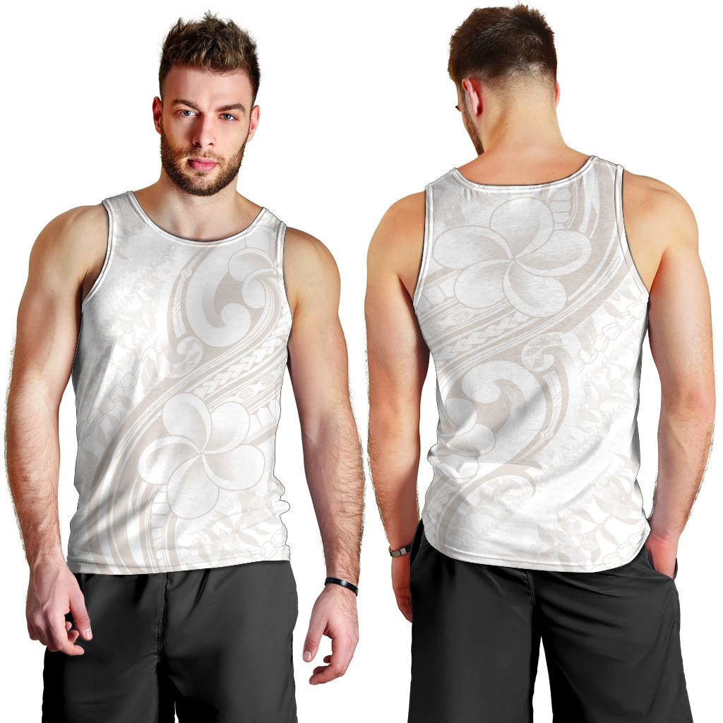 Hawaii Plumeria Lokelani Pikake Lei Men Tank Top Sandy Beige Polynesian Tattoo LT9 - Polynesian Pride