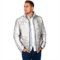 Hawaii Plumeria Lokelani Pikake Lei Padded Jacket Sandy Beige Polynesian Tattoo LT9 - Polynesian Pride