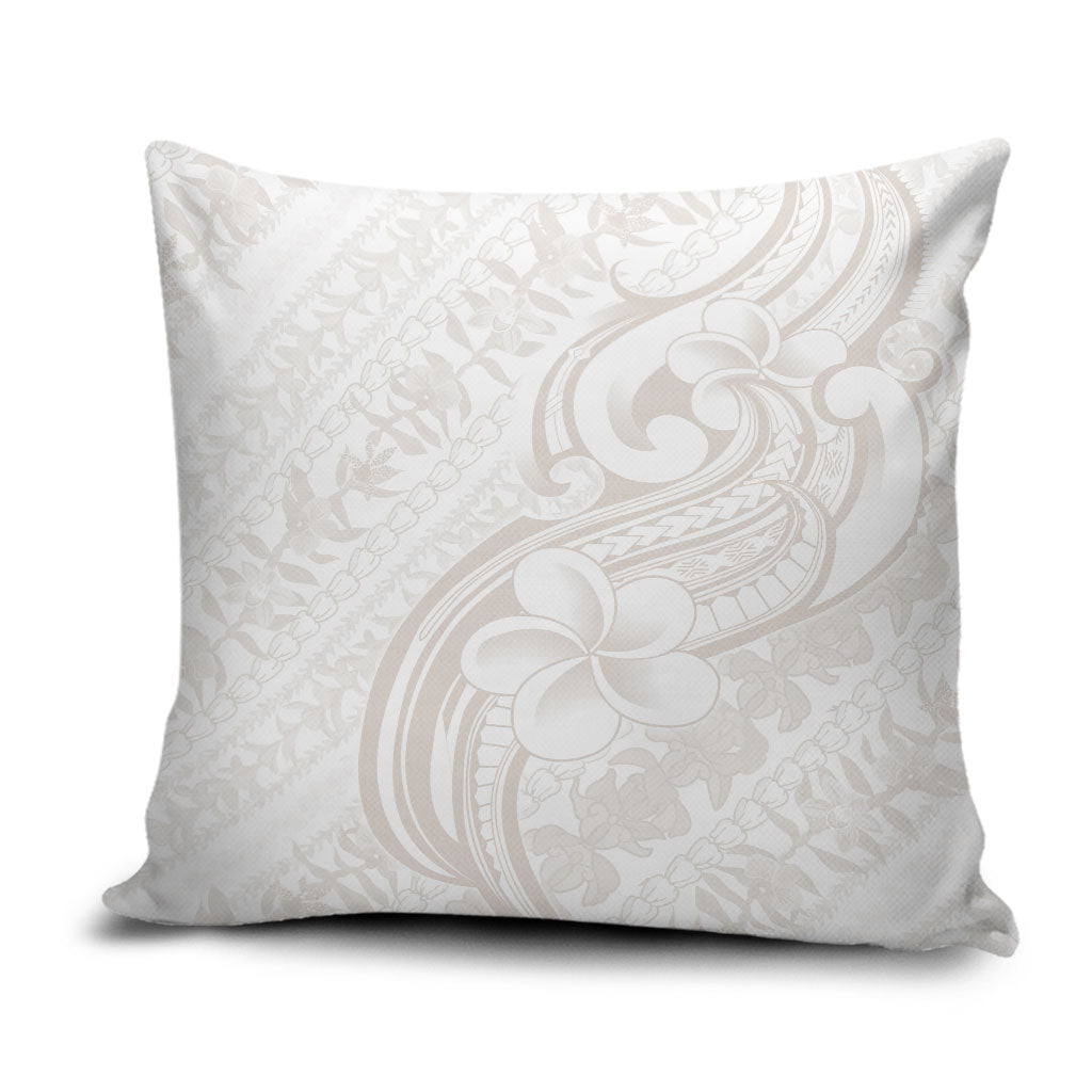Hawaii Plumeria Lokelani Pikake Lei Pillow Cover Sandy Beige Polynesian Tattoo LT9 Beige - Polynesian Pride