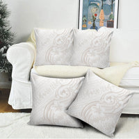 Hawaii Plumeria Lokelani Pikake Lei Pillow Cover Sandy Beige Polynesian Tattoo LT9 - Polynesian Pride