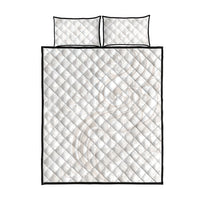 Hawaii Plumeria Lokelani Pikake Lei Quilt Bed Set Sandy Beige Polynesian Tattoo