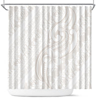 Hawaii Plumeria Lokelani Pikake Lei Shower Curtain Sandy Beige Polynesian Tattoo LT9 Beige - Polynesian Pride