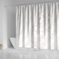 Hawaii Plumeria Lokelani Pikake Lei Shower Curtain Sandy Beige Polynesian Tattoo LT9 - Polynesian Pride