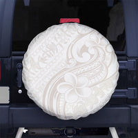 Hawaii Plumeria Lokelani Pikake Lei Spare Tire Cover Sandy Beige Polynesian Tattoo LT9 No hole Beige - Polynesian Pride