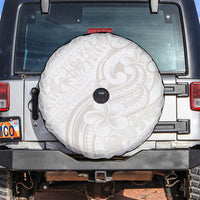 Hawaii Plumeria Lokelani Pikake Lei Spare Tire Cover Sandy Beige Polynesian Tattoo LT9 Beige - Polynesian Pride
