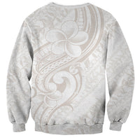 Hawaii Plumeria Lokelani Pikake Lei Sweatshirt Sandy Beige Polynesian Tattoo LT9 - Polynesian Pride