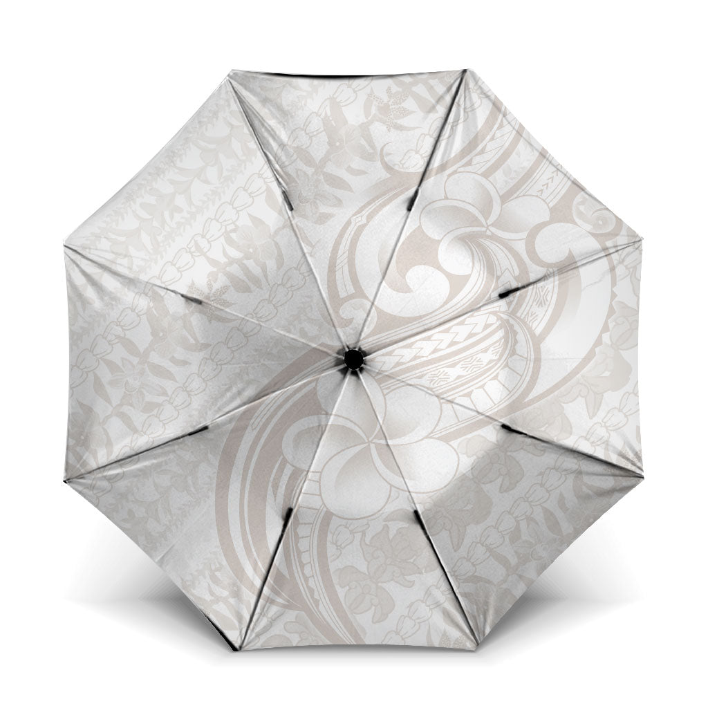 Hawaii Plumeria Lokelani Pikake Lei Umbrella Sandy Beige Polynesian Tattoo LT9 One Size Folded 11.42 inch Opened Diameter 37.4 inch Beige - Polynesian Pride