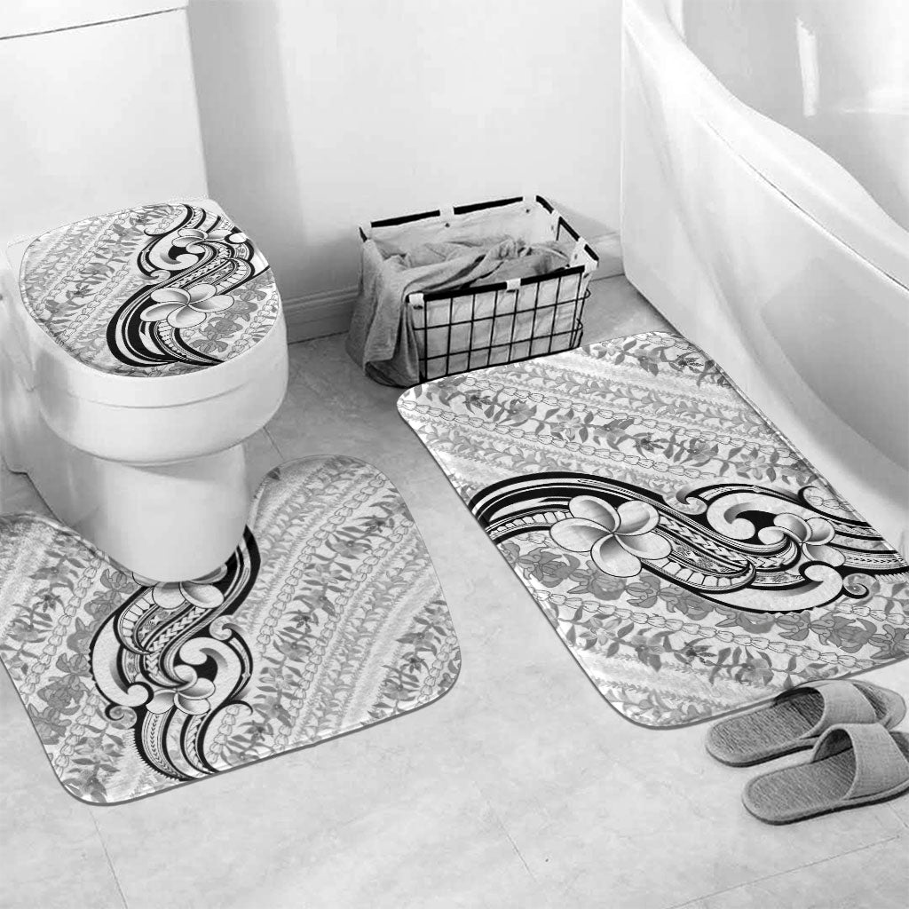 Hawaii Plumeria Lokelani Pikake Lei Bathroom Set Ele'ele Polynesian Tattoo