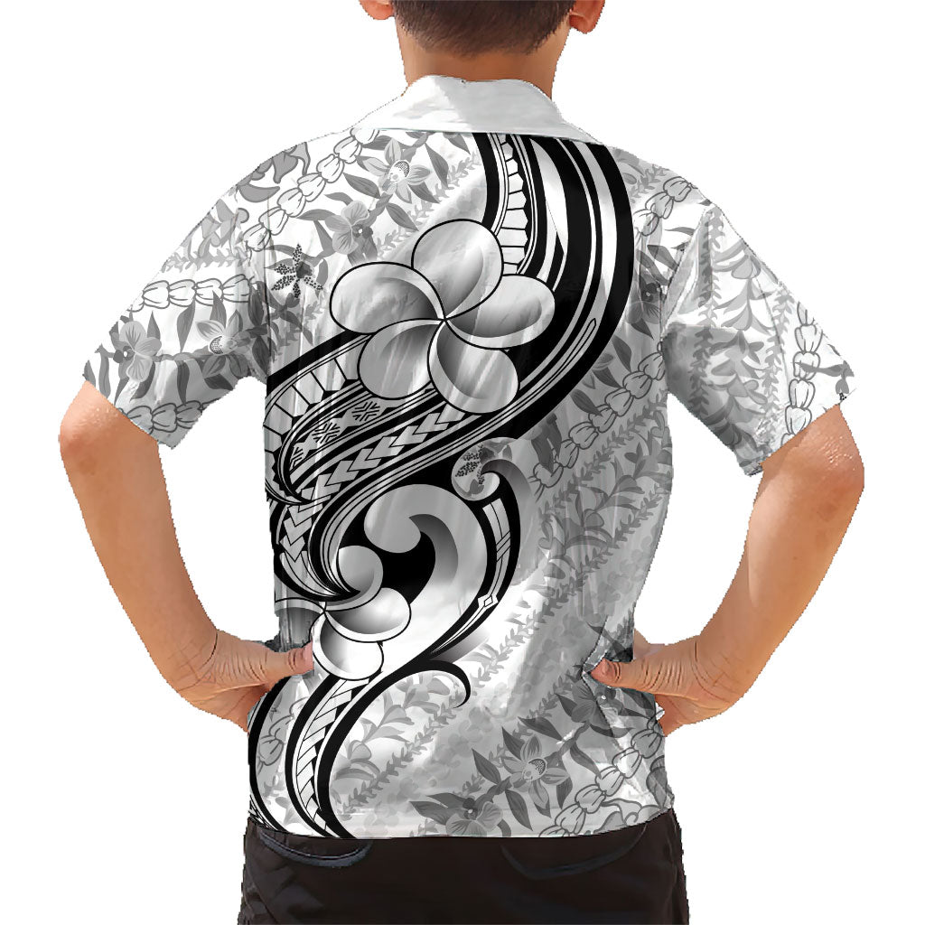 Hawaii Plumeria Lokelani Pikake Lei Family Matching Off Shoulder Maxi Dress and Hawaiian Shirt Ele'ele Polynesian Tattoo