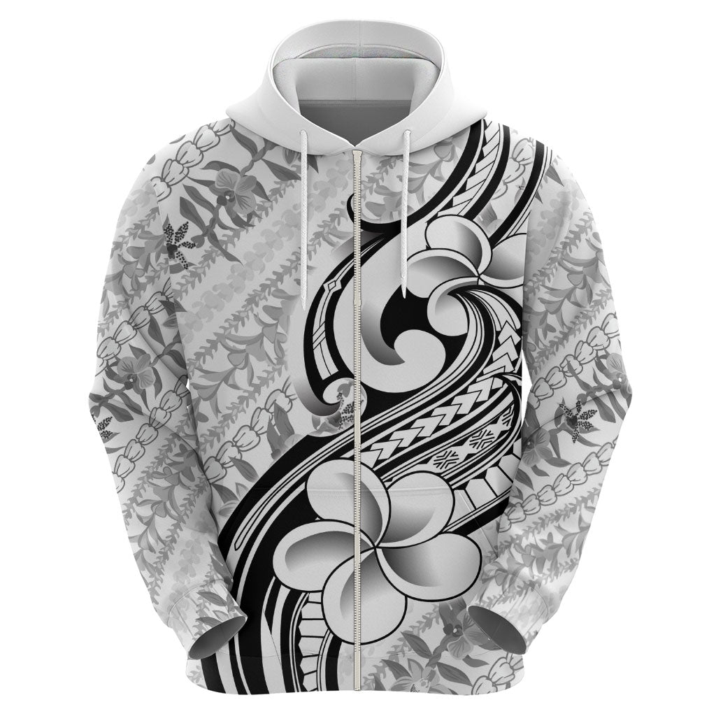 Hawaii Plumeria Lokelani Pikake Lei Hoodie Ele'ele Polynesian Tattoo