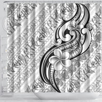 Hawaii Plumeria Lokelani Pikake Lei Shower Curtain Ele'ele Polynesian Tattoo LT9 - Polynesian Pride