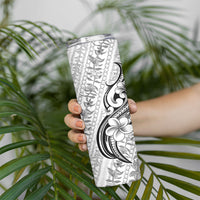 Hawaii Plumeria Lokelani Pikake Lei Skinny Tumbler Ele'ele Polynesian Tattoo