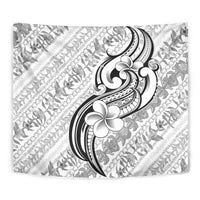 Hawaii Plumeria Lokelani Pikake Lei Tapestry Ele'ele Polynesian Tattoo