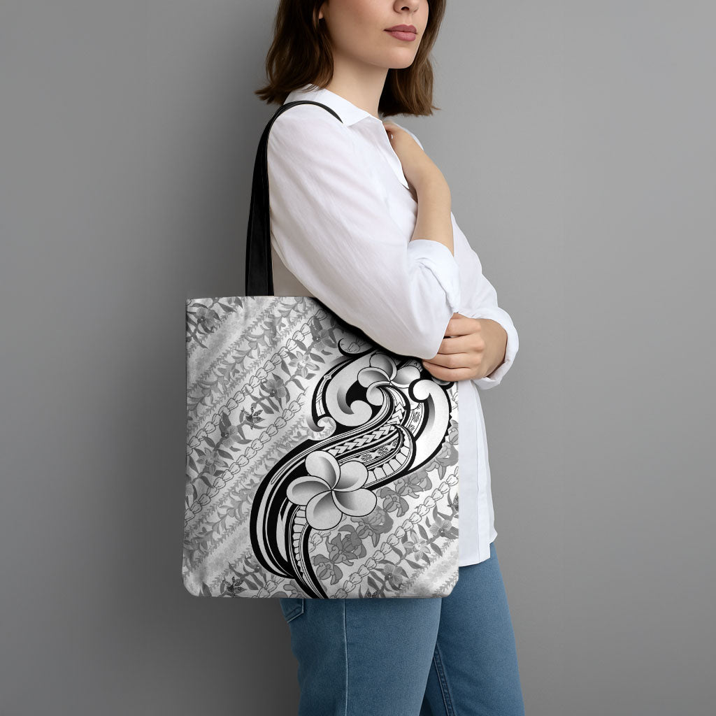 Hawaii Plumeria Lokelani Pikake Lei Tote Bag Ele'ele Polynesian Tattoo LT9 - Polynesian Pride