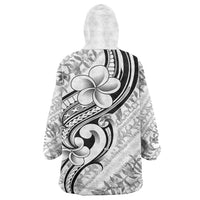 Hawaii Plumeria Lokelani Pikake Lei Wearable Blanket Hoodie Ele'ele Polynesian Tattoo LT9 - Polynesian Pride