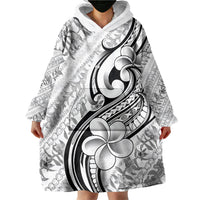 Hawaii Plumeria Lokelani Pikake Lei Wearable Blanket Hoodie Ele'ele Polynesian Tattoo LT9 - Polynesian Pride