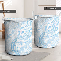 Hawaii Plumeria Lokelani Pikake Lei Laundry Basket Uliuli Polynesian Tattoo LT9 - Polynesian Pride