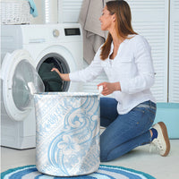 Hawaii Plumeria Lokelani Pikake Lei Laundry Basket Uliuli Polynesian Tattoo LT9 - Polynesian Pride