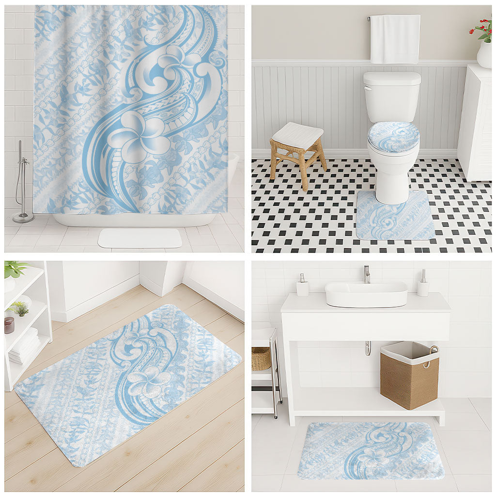 Hawaii Plumeria Lokelani Pikake Lei Bathroom Set Uliuli Polynesian Tattoo