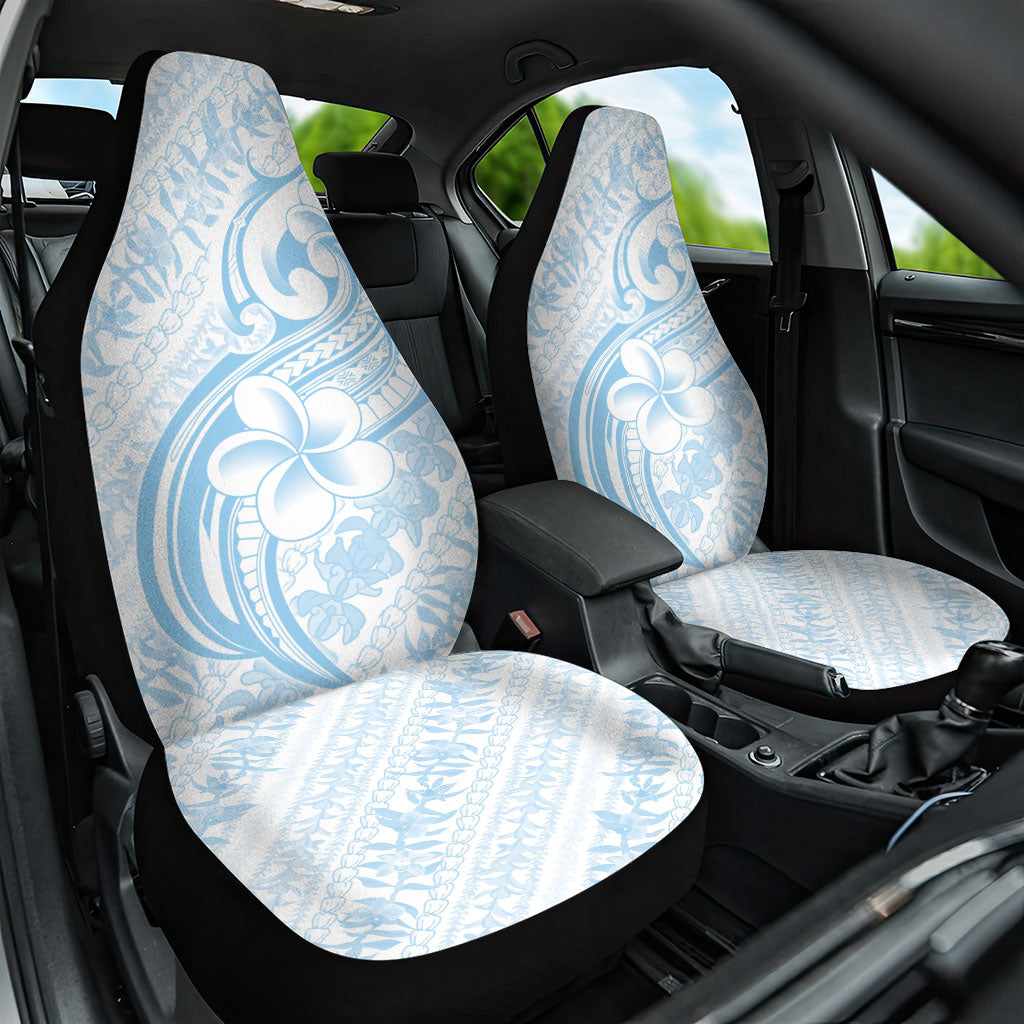 Hawaii Plumeria Lokelani Pikake Lei Car Seat Cover Uliuli Polynesian Tattoo LT9 One Size Blue - Polynesian Pride