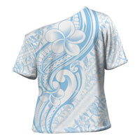 Hawaii Plumeria Lokelani Pikake Lei Cross Shoulder Shirt Uliuli Polynesian Tattoo LT9 - Polynesian Pride