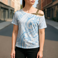 Hawaii Plumeria Lokelani Pikake Lei Cross Shoulder Shirt Uliuli Polynesian Tattoo LT9 - Polynesian Pride