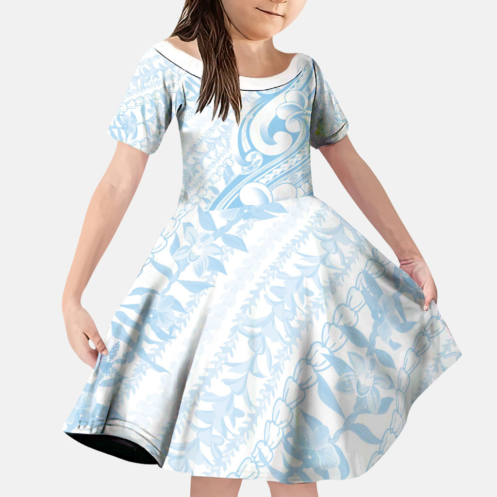 Hawaii Plumeria Lokelani Pikake Lei Family Matching Short Sleeve Bodycon Dress and Hawaiian Shirt Uliuli Polynesian Tattoo
