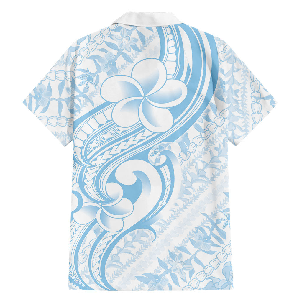 Hawaii Plumeria Lokelani Pikake Lei Family Matching Summer Maxi Dress and Hawaiian Shirt Uliuli Polynesian Tattoo
