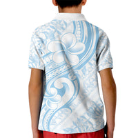 Hawaii Plumeria Lokelani Pikake Lei Kid Polo Shirt Uliuli Polynesian Tattoo LT9 - Polynesian Pride