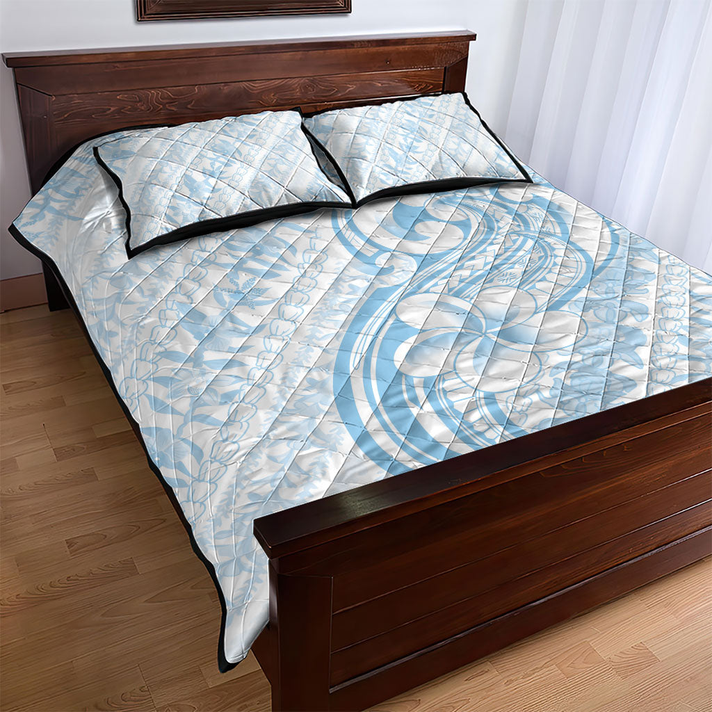 Hawaii Plumeria Lokelani Pikake Lei Quilt Bed Set Uliuli Polynesian Tattoo LT9 - Polynesian Pride