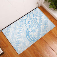 Hawaii Plumeria Lokelani Pikake Lei Rubber Doormat Uliuli Polynesian Tattoo LT9 - Polynesian Pride