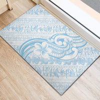 Hawaii Plumeria Lokelani Pikake Lei Rubber Doormat Uliuli Polynesian Tattoo LT9 - Polynesian Pride