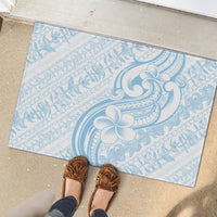 Hawaii Plumeria Lokelani Pikake Lei Rubber Doormat Uliuli Polynesian Tattoo LT9 - Polynesian Pride