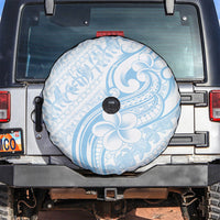 Hawaii Plumeria Lokelani Pikake Lei Spare Tire Cover Uliuli Polynesian Tattoo LT9 Blue - Polynesian Pride