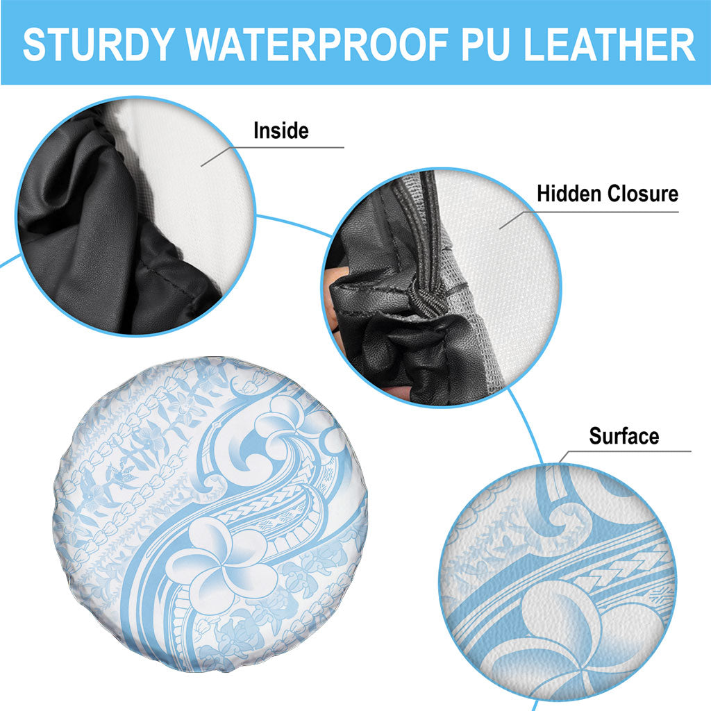 Hawaii Plumeria Lokelani Pikake Lei Spare Tire Cover Uliuli Polynesian Tattoo LT9 - Polynesian Pride