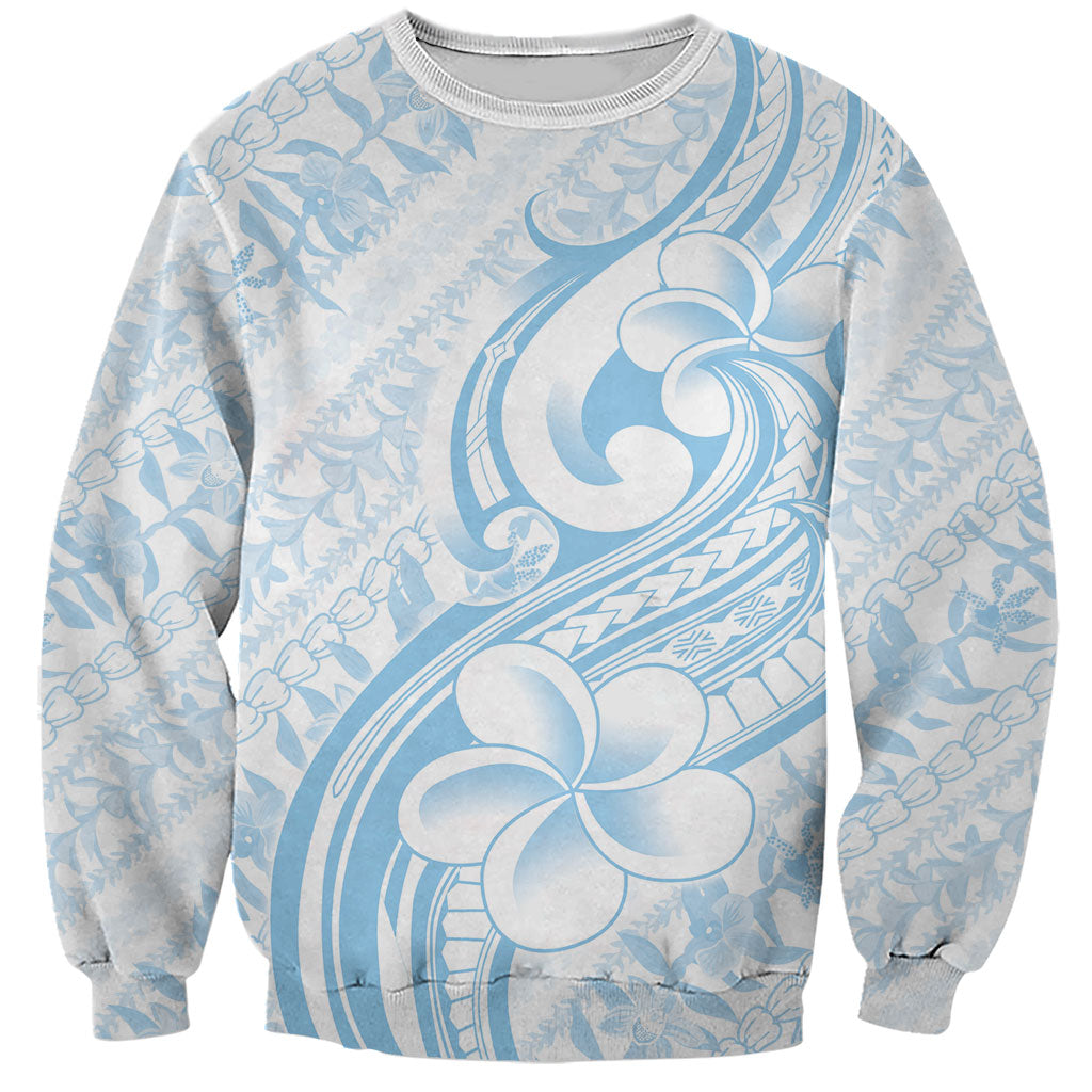 Hawaii Plumeria Lokelani Pikake Lei Sweatshirt Uliuli Polynesian Tattoo