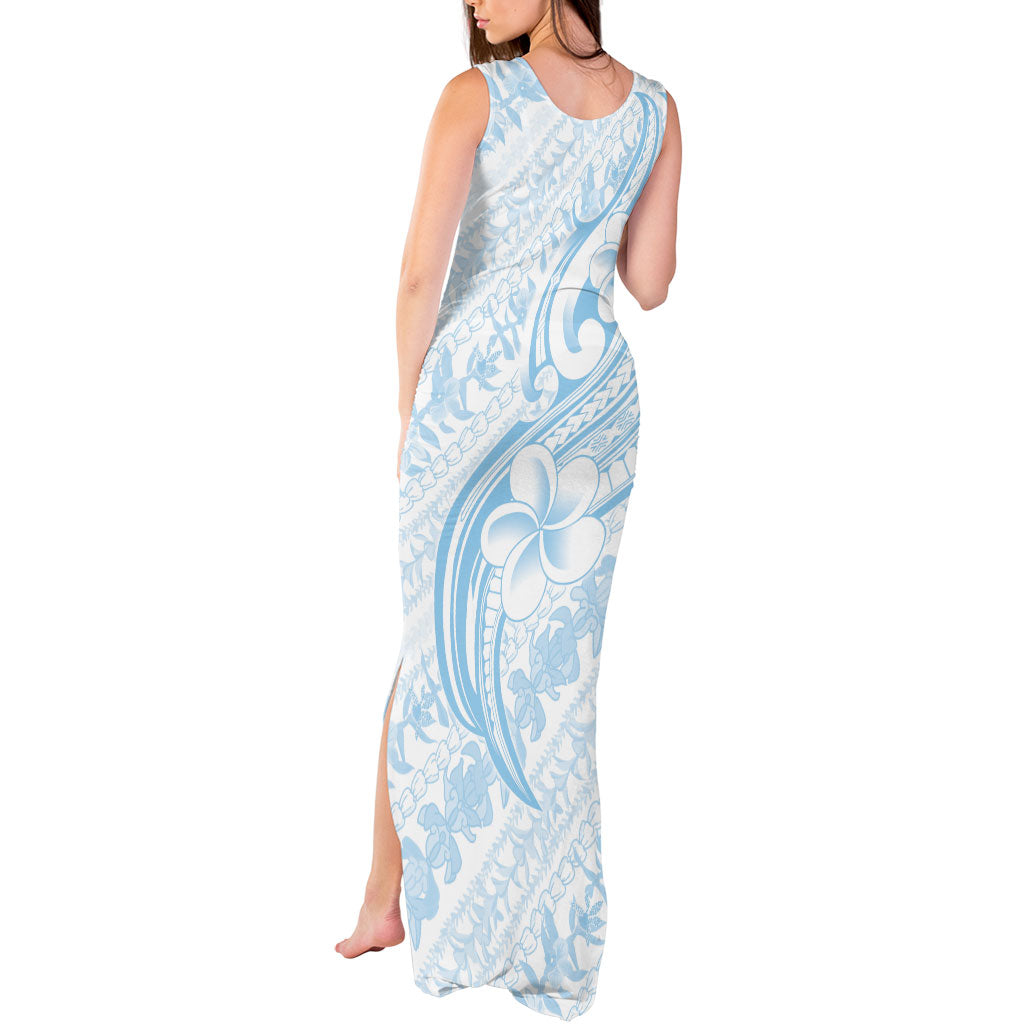 Hawaii Plumeria Lokelani Pikake Lei Tank Maxi Dress Uliuli Polynesian Tattoo LT9 - Polynesian Pride