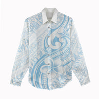 Hawaii Plumeria Lokelani Pikake Lei Women Casual Shirt Uliuli Polynesian Tattoo