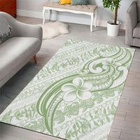 Hawaii Plumeria Lokelani Pikake Lei Area Rug Oma'oma'o Polynesian Tattoo LT9 - Polynesian Pride