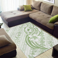 Hawaii Plumeria Lokelani Pikake Lei Area Rug Oma'oma'o Polynesian Tattoo LT9 - Polynesian Pride