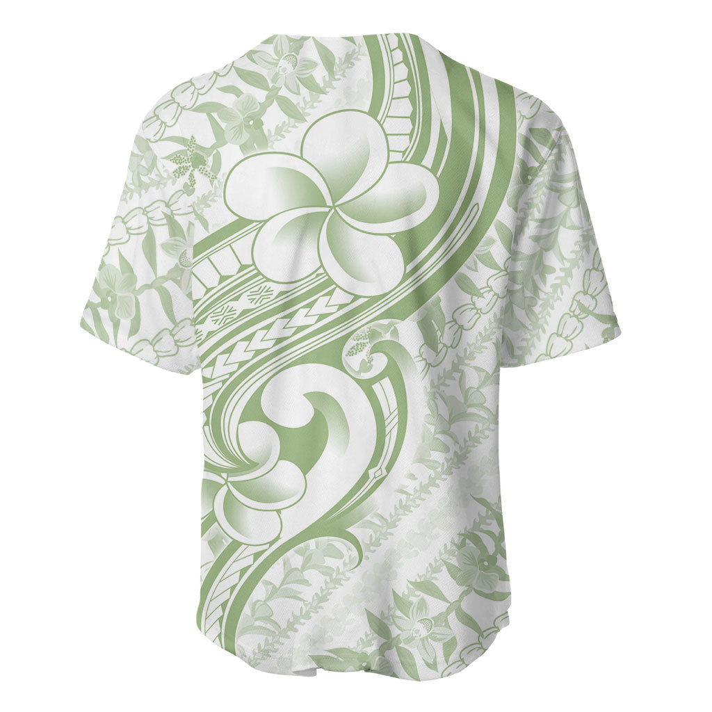 Hawaii Plumeria Lokelani Pikake Lei Baseball Jersey Oma'oma'o Polynesian Tattoo LT9 - Polynesian Pride