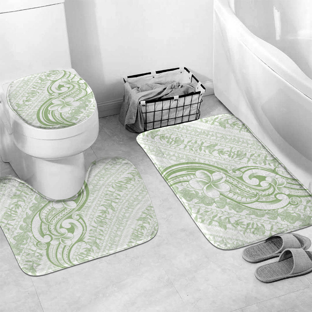 Hawaii Plumeria Lokelani Pikake Lei Bathroom Set Oma'oma'o Polynesian Tattoo