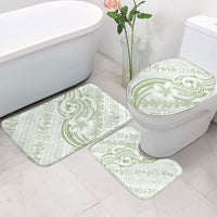 Hawaii Plumeria Lokelani Pikake Lei Bathroom Set Oma'oma'o Polynesian Tattoo