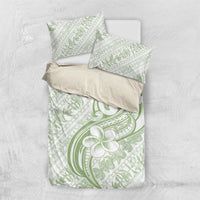 Hawaii Plumeria Lokelani Pikake Lei Bedding Set Oma'oma'o Polynesian Tattoo