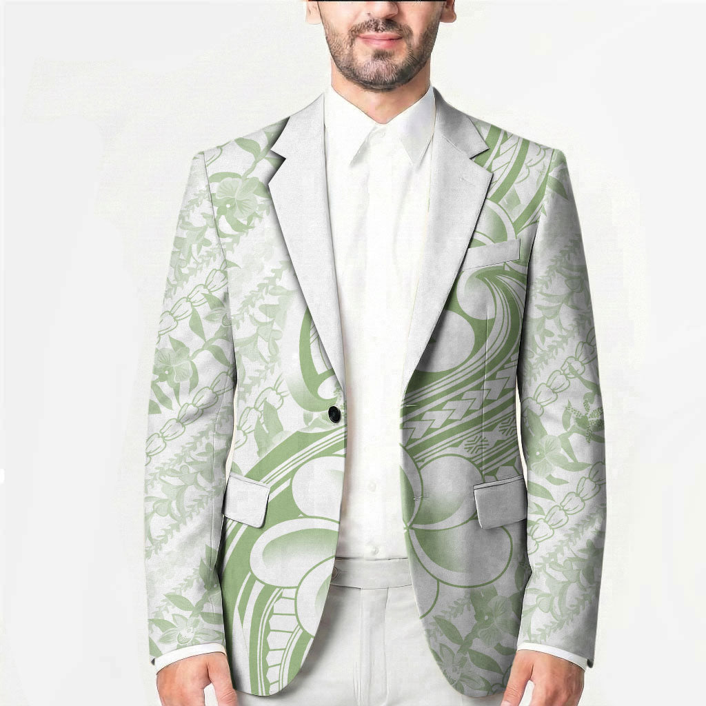 Hawaii Plumeria Lokelani Pikake Lei Blazer Oma'oma'o Polynesian Tattoo