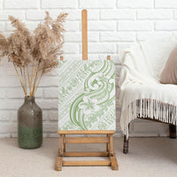 Hawaii Plumeria Lokelani Pikake Lei Canvas Wall Art Oma'oma'o Polynesian Tattoo