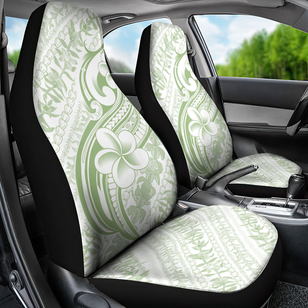 Hawaii Plumeria Lokelani Pikake Lei Car Seat Cover Oma'oma'o Polynesian Tattoo