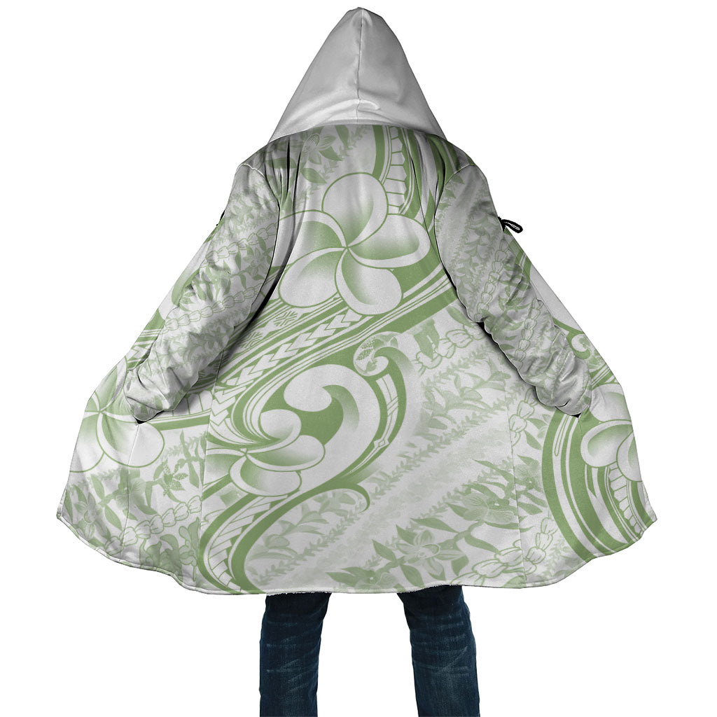 Hawaii Plumeria Lokelani Pikake Lei Cloak Oma'oma'o Polynesian Tattoo LT9 Unisex Green - Polynesian Pride