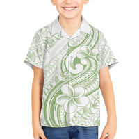Hawaii Plumeria Lokelani Pikake Lei Family Matching Summer Maxi Dress and Hawaiian Shirt Oma'oma'o Polynesian Tattoo
