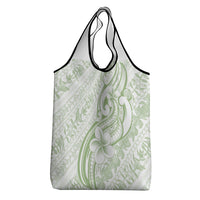 Hawaii Plumeria Lokelani Pikake Lei Grocery Bag Oma'oma'o Polynesian Tattoo LT9 - Polynesian Pride